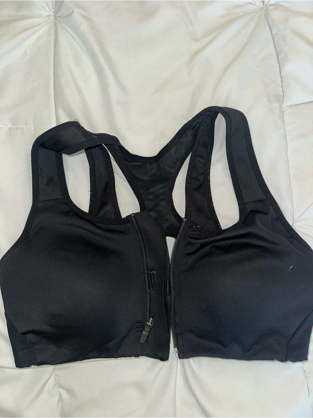 Nike Black Front-Zip High Support Sports Bra